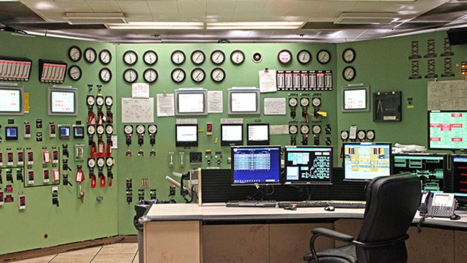 Offshore cranes at sunset